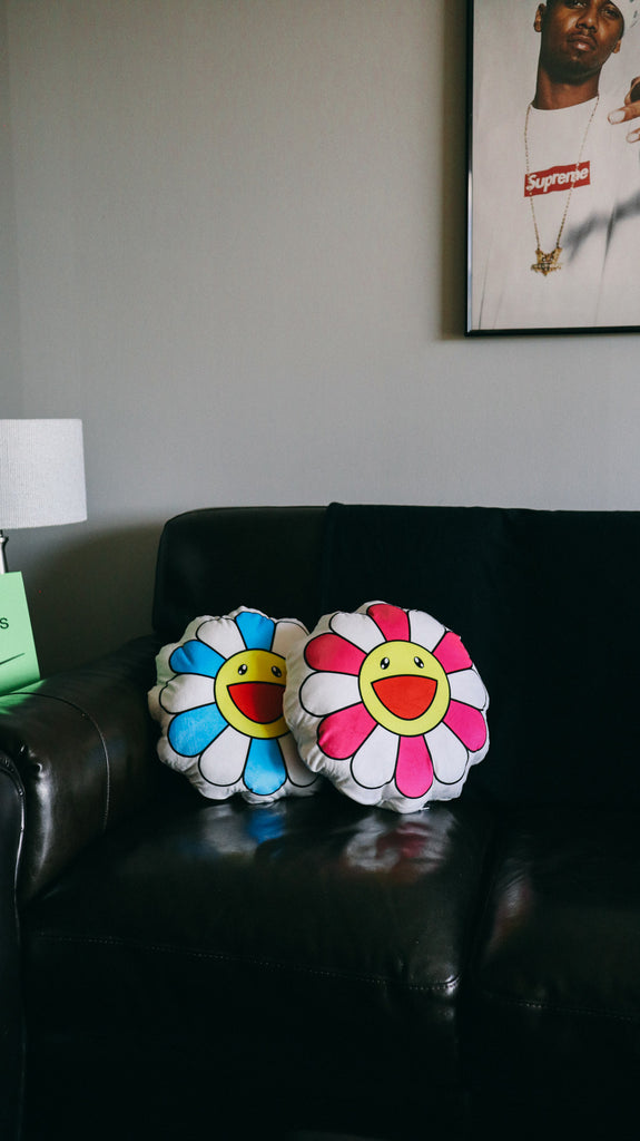 Smiling Flower Pillow, Flower Pillow Cushion