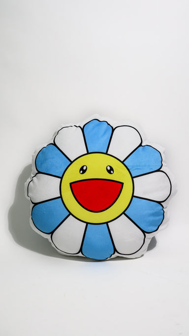 Blue Murakami Flower Pillow